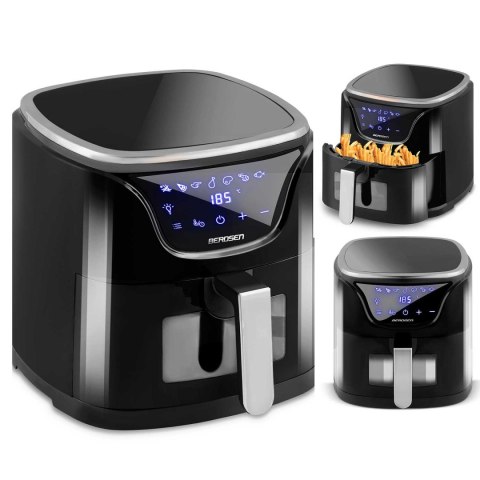 Frytkownica beztłuszczowa Air fryer BD-652 czarno-srebrna Frytkownica beztłuszczowa Air fryer BD-652 czarno-srebrna