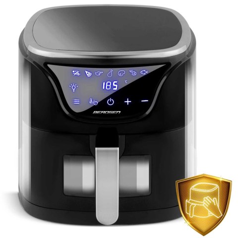Frytkownica beztłuszczowa Air fryer BD-652 czarno-srebrna Frytkownica beztłuszczowa Air fryer BD-652 czarno-srebrna
