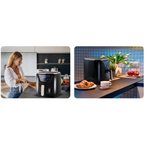 Frytkownica beztłuszczowa Air fryer BD-652 czarno-srebrna Frytkownica beztłuszczowa Air fryer BD-652 czarno-srebrna