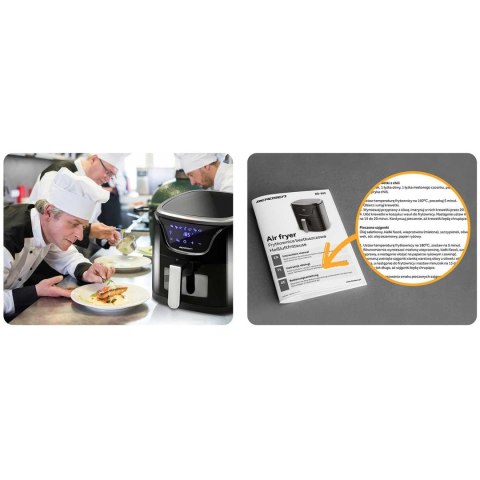 Frytkownica beztłuszczowa Air fryer BD-652 czarno-srebrna Frytkownica beztłuszczowa Air fryer BD-652 czarno-srebrna