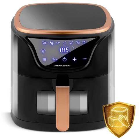 Frytkownica beztłuszczowa Air fryer BD-652 czarno-złota Frytkownica beztłuszczowa Air fryer BD-652 czarno-złota