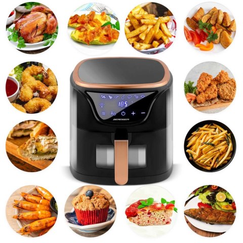 Frytkownica beztłuszczowa Air fryer BD-652 czarno-złota Frytkownica beztłuszczowa Air fryer BD-652 czarno-złota