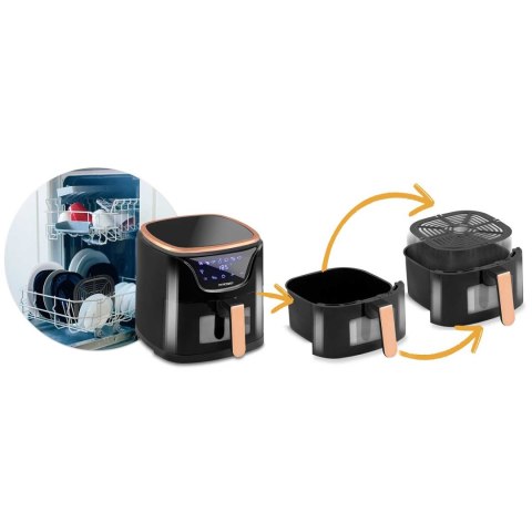 Frytkownica beztłuszczowa Air fryer BD-652 czarno-złota Frytkownica beztłuszczowa Air fryer BD-652 czarno-złota