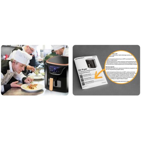 Frytkownica beztłuszczowa Air fryer BD-652 czarno-złota Frytkownica beztłuszczowa Air fryer BD-652 czarno-złota