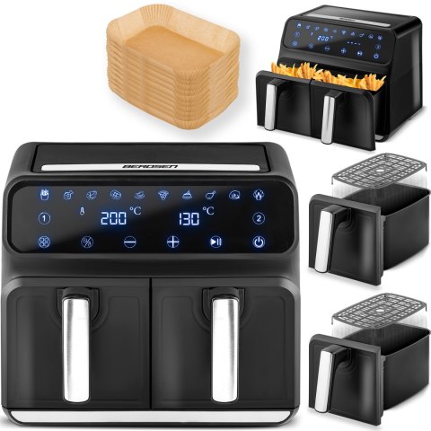 Frytkownica beztłuszczowa Air fryer BD-653 czarno-srebrna Frytkownica beztłuszczowa Air fryer BD-653 czarno-srebrna