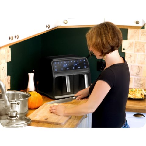 Frytkownica beztłuszczowa Air fryer BD-653 czarno-srebrna Frytkownica beztłuszczowa Air fryer BD-653 czarno-srebrna