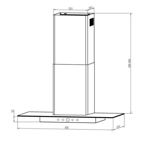 Okap kuchenny 60 cm Czarny Berdsen BT-217 Okap kuchenny 60 cm Czarny Berdsen BT-217