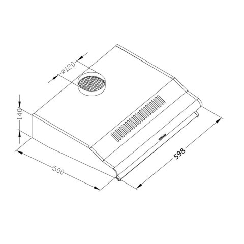 Okap kuchenny podszafkowy - pochłaniacz 60 cm Berdsen BE-10-A czarny Okap kuchenny podszafkowy - pochłaniacz 60 cm Berdsen BE-10-A czarny