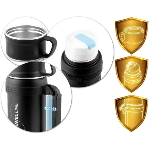 Termos próżniowy 1500 ml BD-781 czarny Termos próżniowy 1500 ml BD-781 czarny