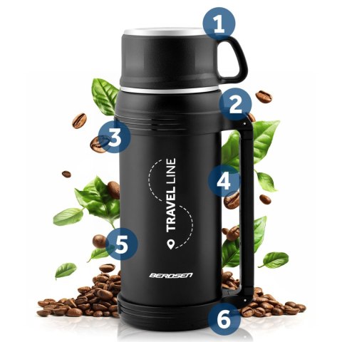 Termos próżniowy 1500 ml BD-781 czarny Termos próżniowy 1500 ml BD-781 czarny