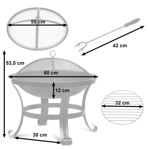 Palenisko ogrodowe 60 cm Berdsen BD-880 Palenisko ogrodowe 60 cm Berdsen BD-880