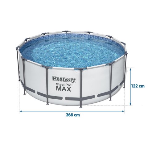 Basen ogrodowy stelażowy 366 x 122 cm 6w1 Bestway 56420 Basen ogrodowy stelażowy 366 x 122 cm 6w1 Bestway 56420