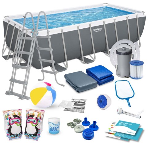 Basen ogrodowy stelażowy 488 x 244 x 122 cm 17w1 Bestway 56670 Basen ogrodowy stelażowy 488 x 244 x 122 cm 17w1 Bestway 56670