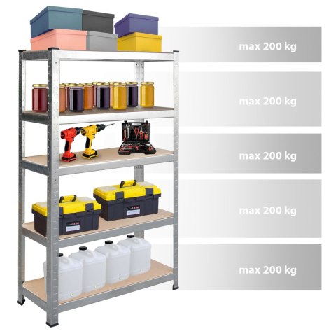 Regał metalowy magazynowy 150 x 75 x 30 cm Humberg 4840 Regał metalowy magazynowy 150 x 75 x 30 cm Humberg 4840