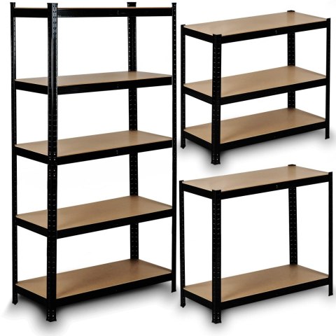 Regał metalowy magazynowy 150 x 75 x 30 cm Humberg HR-811 czarny Regał metalowy magazynowy 150 x 75 x 30 cm Humberg HR-811 czarny
