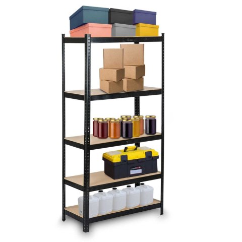 Regał metalowy magazynowy 150 x 75 x 30 cm Humberg HR-811 czarny Regał metalowy magazynowy 150 x 75 x 30 cm Humberg HR-811 czarny