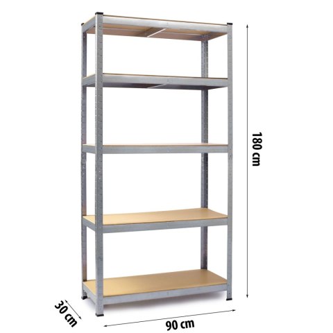 Regał metalowy magazynowy 180 x 90 x 30 cm Humberg 4843 Regał metalowy magazynowy 180 x 90 x 30 cm Humberg 4843