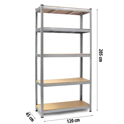 Regał metalowy magazynowy 205 x 120 x 45 Humberg 4850 Regał metalowy magazynowy 205 x 120 x 45 Humberg 4850