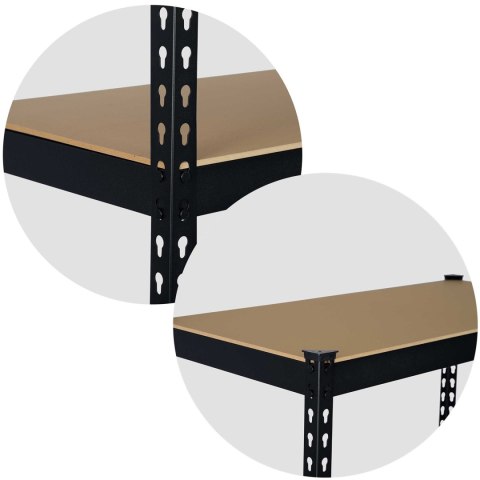 Regał metalowy magazynowy 183 x 90 x 45 cm Humberg HR-700 czarny Regał metalowy magazynowy 183 x 90 x 45 cm Humberg HR-700 czarny