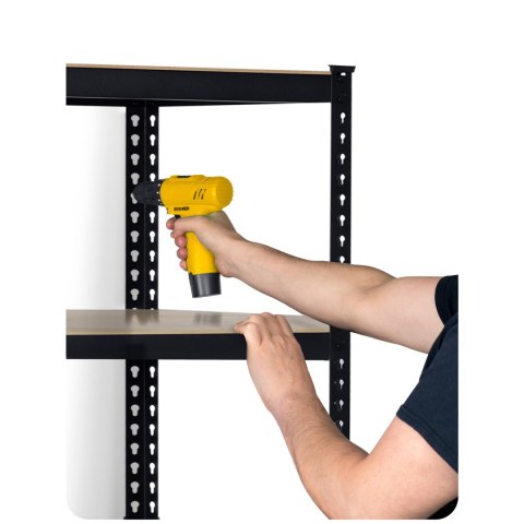 Regał metalowy magazynowy 183 x 90 x 45 cm Humberg HR-700 czarny Regał metalowy magazynowy 183 x 90 x 45 cm Humberg HR-700 czarny