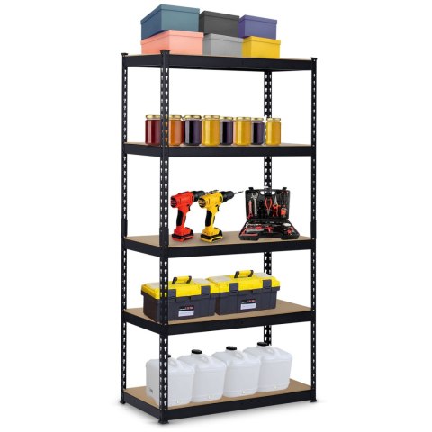 Regał metalowy magazynowy 183 x 90 x 45 cm Humberg HR-700 czarny Regał metalowy magazynowy 183 x 90 x 45 cm Humberg HR-700 czarny