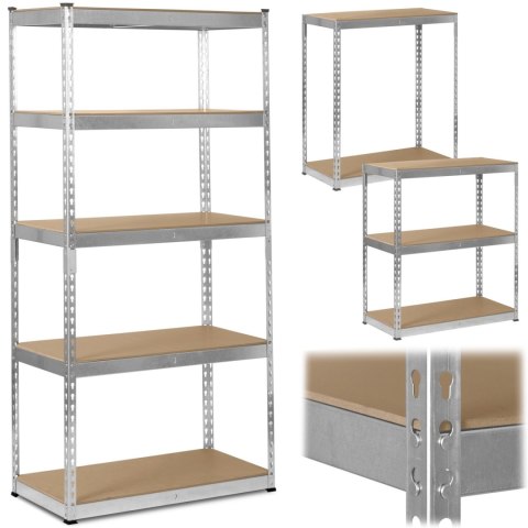 Regał metalowy magazynowy 183 x 90 x 45 cm Humberg HR-700 srebrny Regał metalowy magazynowy 183 x 90 x 45 cm Humberg HR-700 srebrny