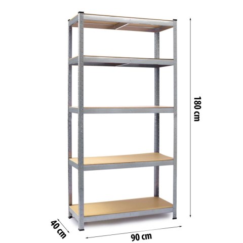 Regał metalowy magazynowy zestaw 2 szt 180 x 90 x 40 cm Humberg HR-812 Regał metalowy magazynowy zestaw 2 szt 180 x 90 x 40 cm Humberg HR-812