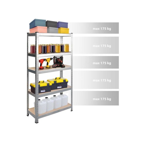 Regał metalowy magazynowy zestaw 2 szt 180 x 90 x 40 cm Humberg HR-812 Regał metalowy magazynowy zestaw 2 szt 180 x 90 x 40 cm Humberg HR-812