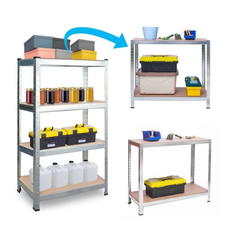 Regał metalowy magazynowy zestaw 2 szt 180 x 90 x 40 cm Humberg HR-812 Regał metalowy magazynowy zestaw 2 szt 180 x 90 x 40 cm Humberg HR-812