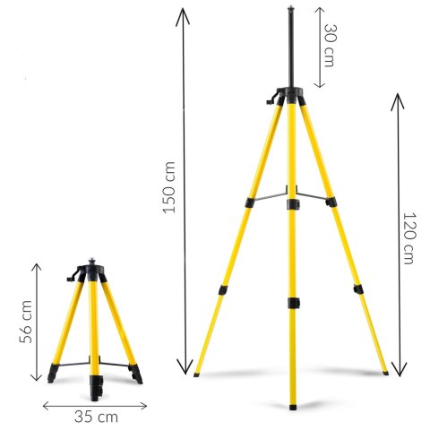 Statyw tripod do lasera krzyżowego Humberg HM-180 Statyw tripod do lasera krzyżowego Humberg HM-180