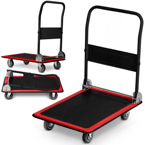 Wózek transportowy platformowy HM-506 czarno-czerwony Wózek transportowy platformowy HM-506 czarno-czerwony