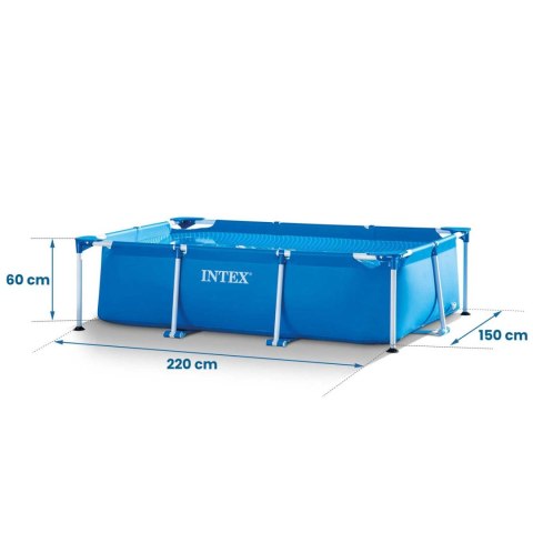 Basen ogrodowy stelażowy 220 x 150 x 60 cm 2w1 INTEX 28270 Basen ogrodowy stelażowy 220 x 150 x 60 cm 2w1 INTEX 28270