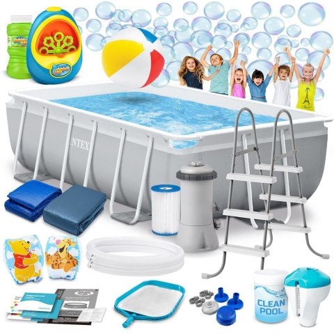 Basen ogrodowy stelażowy 300 x 175 x 80 cm 18w1 INTEX 26784 + maszyna do baniek GRATIS Basen ogrodowy stelażowy 300 x 175 x 80 cm 18w1 INTEX 26784 + maszyna do baniek GRATIS