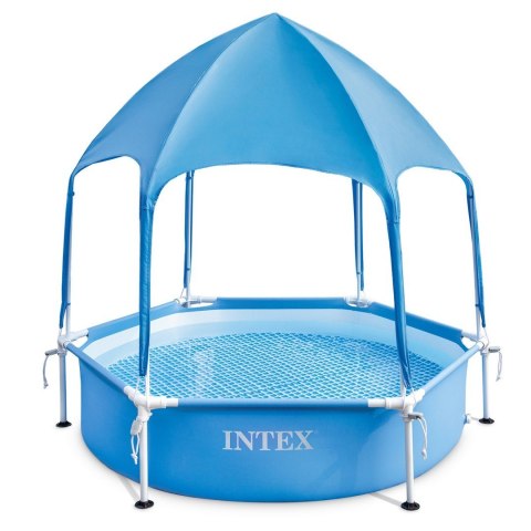 Basen stelażowy dla dzieci z daszkiem 183 x 38 cm INTEX 28209 Basen stelażowy dla dzieci z daszkiem 183 x 38 cm INTEX 28209