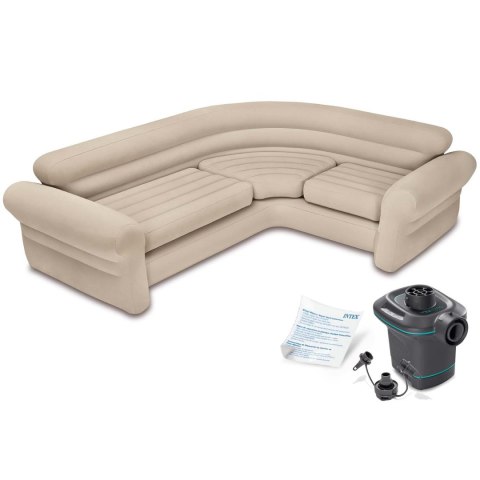 Kanapa narożna nadmuchiwana 257 x 203 x 76 cm INTEX 68575-66640 Kanapa narożna nadmuchiwana 257 x 203 x 76 cm INTEX 68575-66640