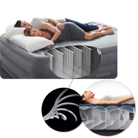 Materac dmuchany 203x152x25 cm z pompką tłokową INTEX 64759 Materac dmuchany 203x152x25 cm z pompką tłokową INTEX 64759