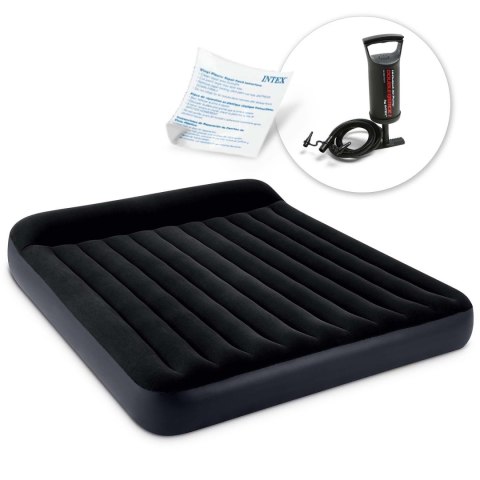 Materac dmuchany 203x183x25 cm z pompką tłokową INTEX 64144 Materac dmuchany 203x183x25 cm z pompką tłokową INTEX 64144