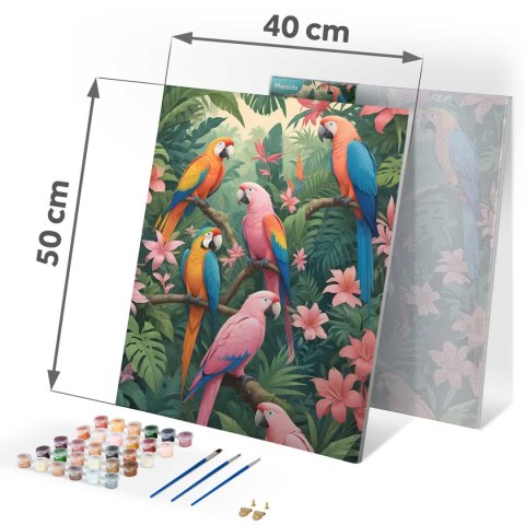 Obraz do malowania po numerach 40x50 cm Massido Papugi Obraz do malowania po numerach 40x50 cm Massido Papugi