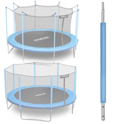Słupek dolny do trampoliny z siatką zewnętrzną i wewnętrzną 8-15 ft niebieski Neo-Sport Słupek dolny do trampoliny z siatką zewnętrzną i wewnętrzną 8-15 ft niebieski Neo-Sport