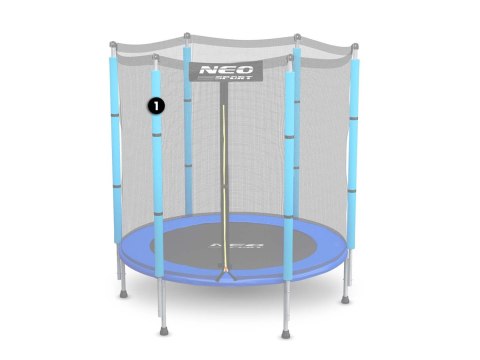 Słupek górny do trampoliny z siatką zewnętrzną 4,5 ft niebieski Neo-Sport Słupek górny do trampoliny z siatką zewnętrzną 4,5 ft niebieski Neo-Sport