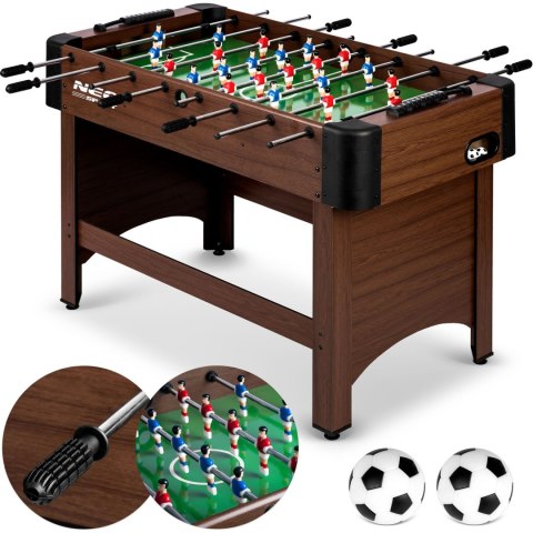 Stół do gry w piłkarzyki Neosport 118x61x79 cm NS-804 ciemny brąz Stół do gry w piłkarzyki Neosport 118x61x79 cm NS-804 ciemny brąz