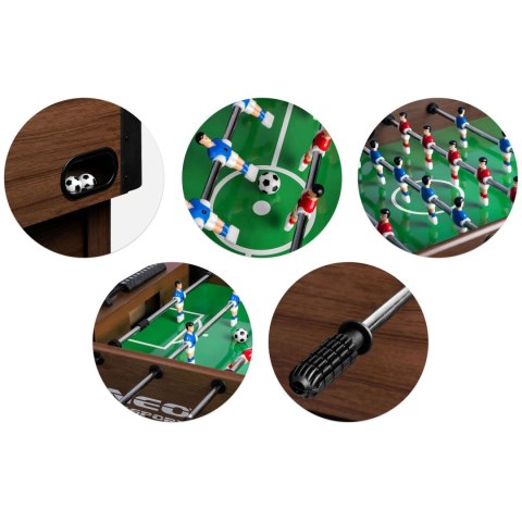 Stół do gry w piłkarzyki Neosport 118x61x79 cm NS-804 ciemny brąz Stół do gry w piłkarzyki Neosport 118x61x79 cm NS-804 ciemny brąz