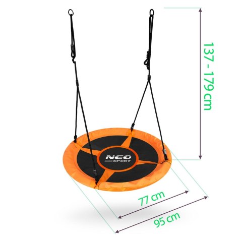 Huśtawka bocianie gniazdo Swingo XXL pomarańczowa 95 cm Huśtawka bocianie gniazdo Swingo XXL pomarańczowa 95 cm