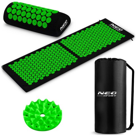 Mata do akupresury z kolcami Neo-Sport NS-901 czarno-zielona Mata do akupresury z kolcami Neo-Sport NS-901 czarno-zielona