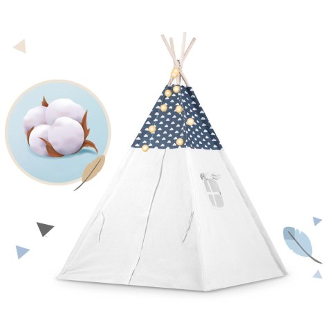 Namiot tipi dla dzieci ze światełkami Nukido - granatowy Namiot tipi dla dzieci ze światełkami Nukido - granatowy