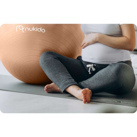 Piłka ciążowa do aerobiku 65 cm NS-951 beżowa Piłka ciążowa do aerobiku 65 cm NS-951 beżowa