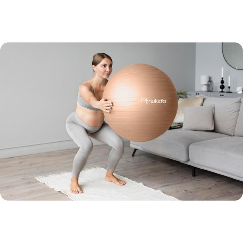 Piłka ciążowa do aerobiku 65 cm NS-951 beżowa Piłka ciążowa do aerobiku 65 cm NS-951 beżowa