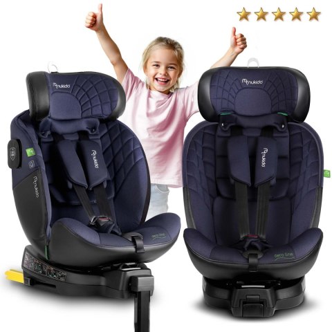 Fotelik samochodowy Nukido Aero Line czarno-granatowy 0-36 kg ISOFIX Fotelik samochodowy Nukido Aero Line czarno-granatowy 0-36 kg ISOFIX