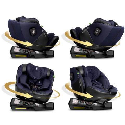 Fotelik samochodowy Nukido Aero Line czarno-granatowy 0-36 kg ISOFIX Fotelik samochodowy Nukido Aero Line czarno-granatowy 0-36 kg ISOFIX