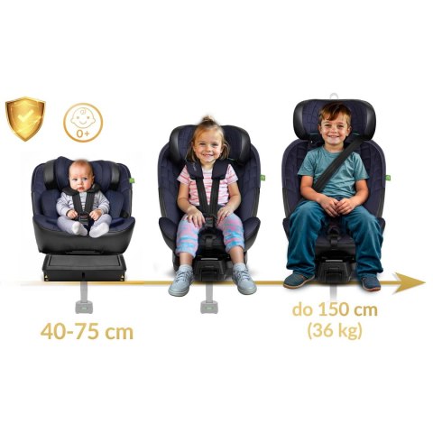 Fotelik samochodowy Nukido Aero Line czarno-granatowy 0-36 kg ISOFIX Fotelik samochodowy Nukido Aero Line czarno-granatowy 0-36 kg ISOFIX